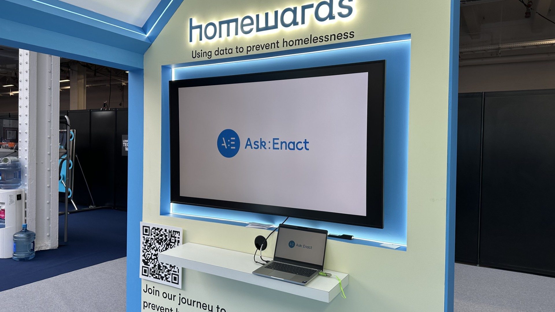Ask:Enact on the Homewards stand at London Tech Week